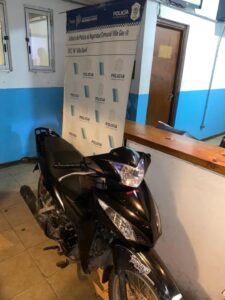 En un recorrido preventivo secuestran una moto con la numeración limada