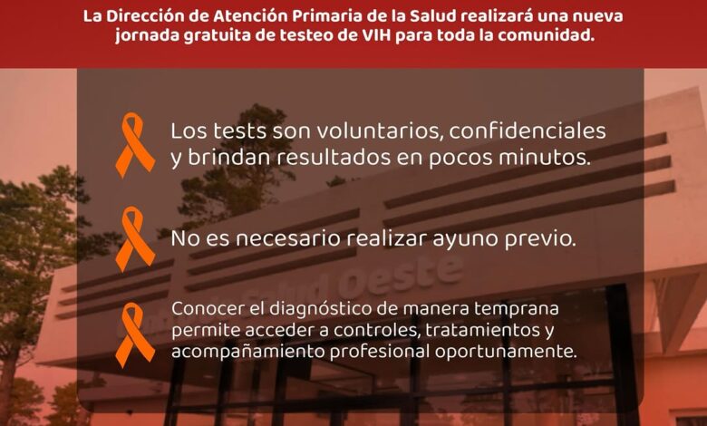 Día del test de VIH: jornada de testeos rápidos, gratuitos y confidenciales