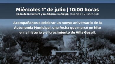 Acto por el 48° aniversario de la autonomía municipal de Villa Gesell️