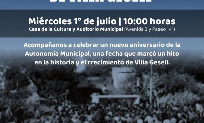 Acto por el 48° aniversario de la autonomía municipal de Villa Gesell️
