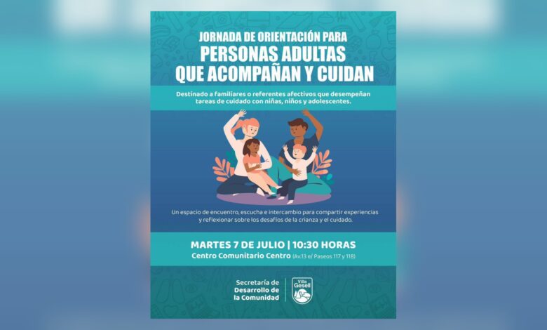 *JORNADA PARA PERSONAS ADULTAS QUE ACOMPAÑAN Y CUIDAN* ‍ ‍ ‍ Si sos mamá, papá, abuela, abuelo, tío, tía