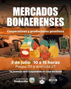 *NUEVA JORNADA DE “MERCADOS BONAERENSES”* Este viernes 03 de julio se realizará una nueva edición de “Mer